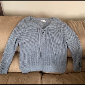 Gray knitted sweater, worn once, XL fits like M